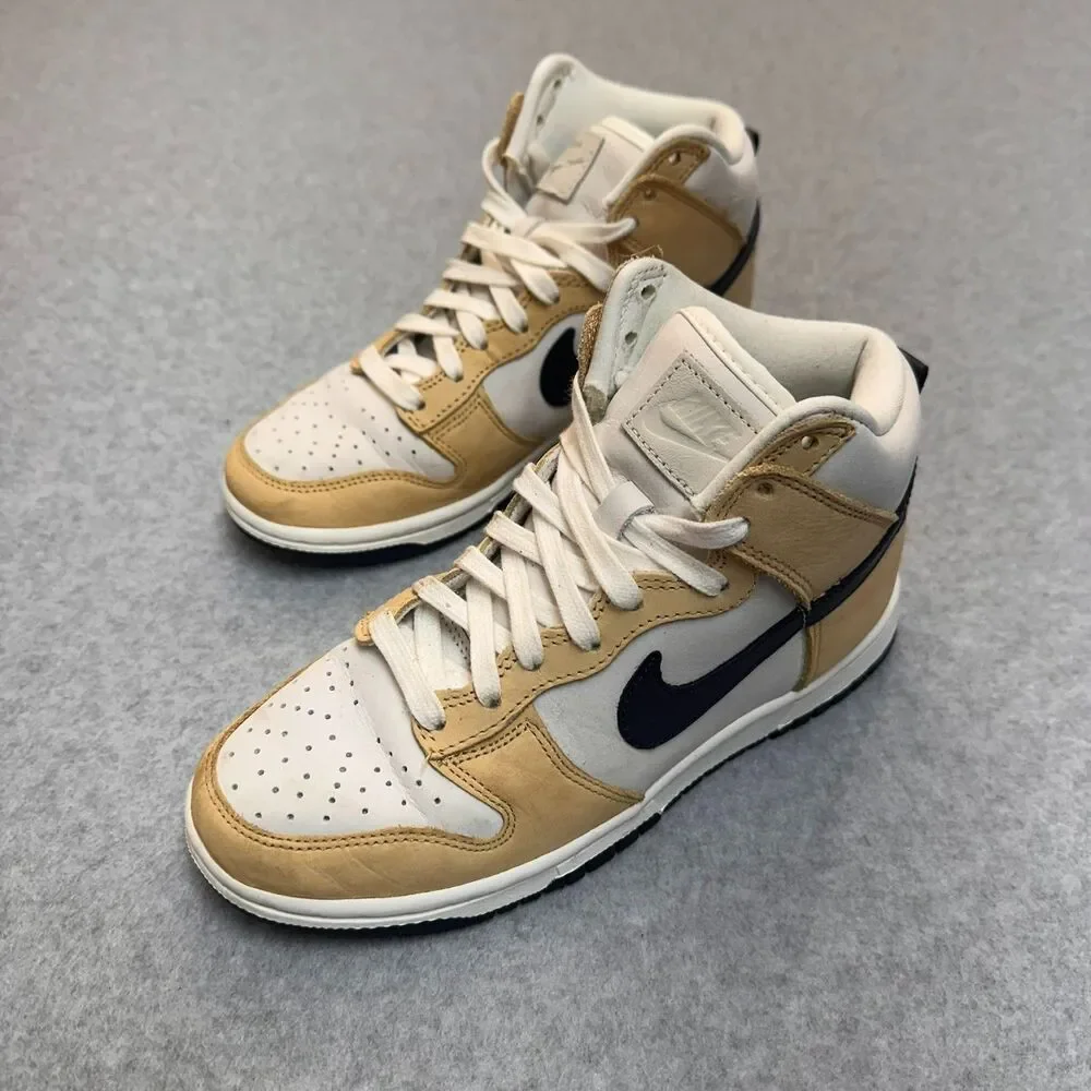 Nike Dunk High Premium Sesame Obsidian Women's Size 5 DX2044-101